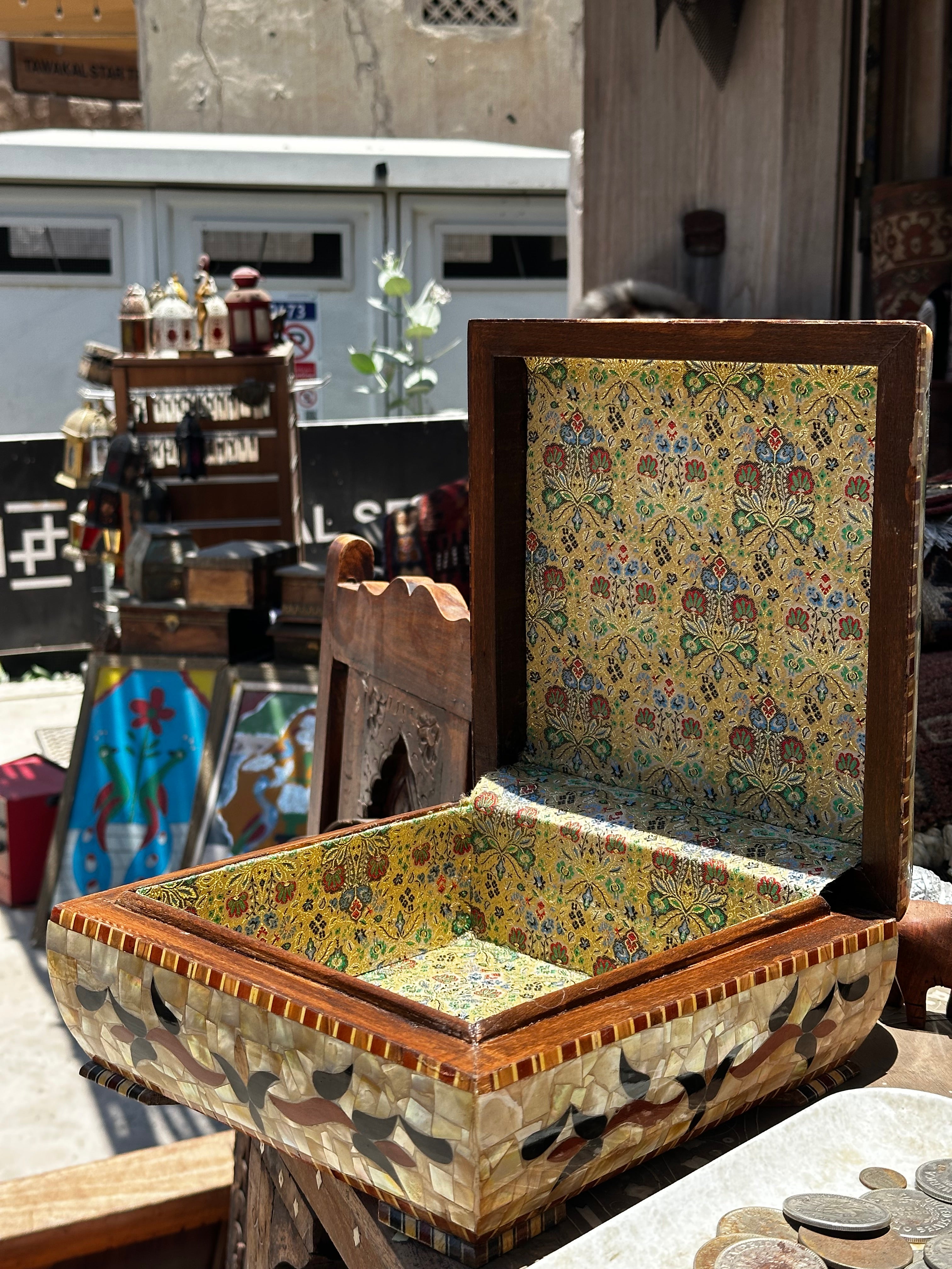 Handmade Jewelry Box – Golden Mother of Pearl
