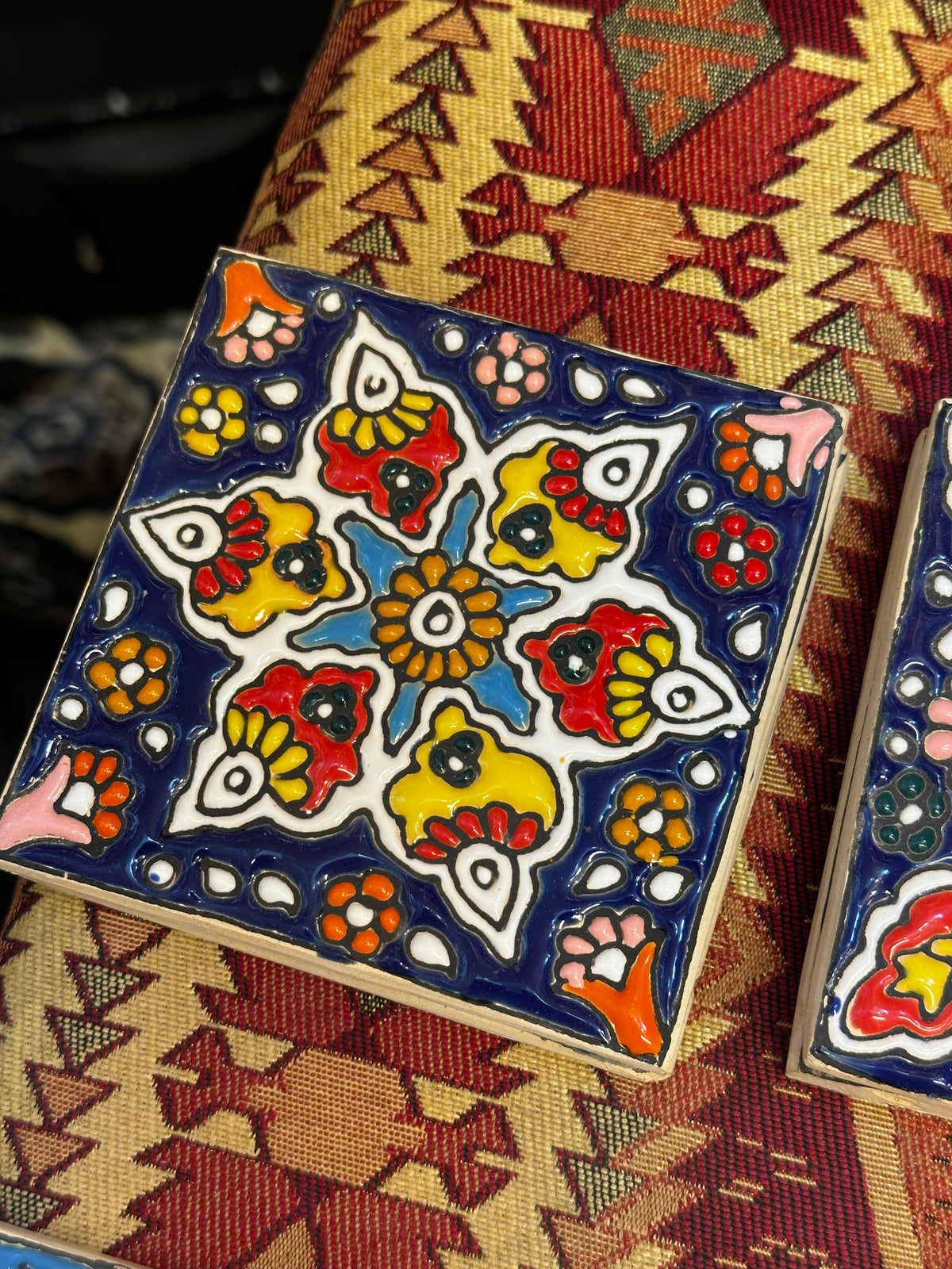 Colorful Iranian Ceramic Coaster
