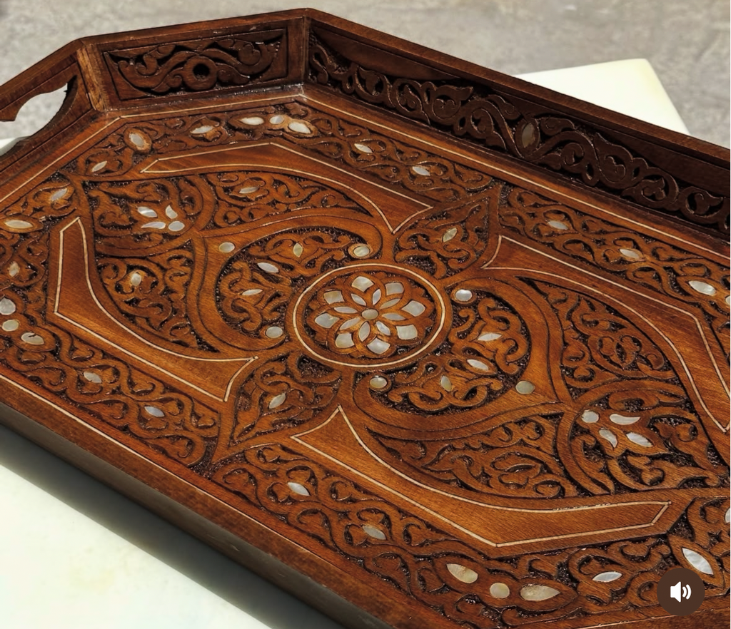 Handmade coffee tray