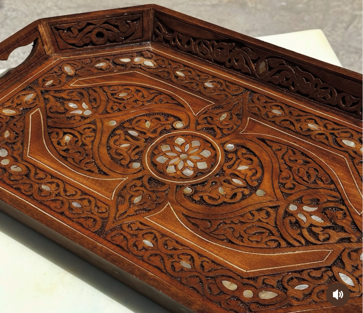 Handmade coffee tray