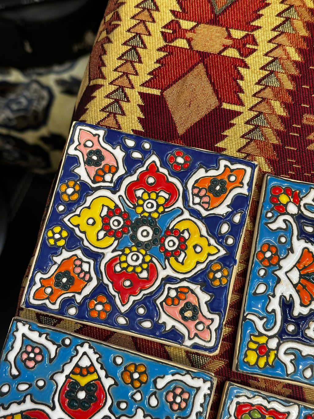 Colorful Iranian Ceramic Coaster