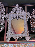 Syrian Mother-of-Pearl Mirror – Walnut Wood & Tin Inlay