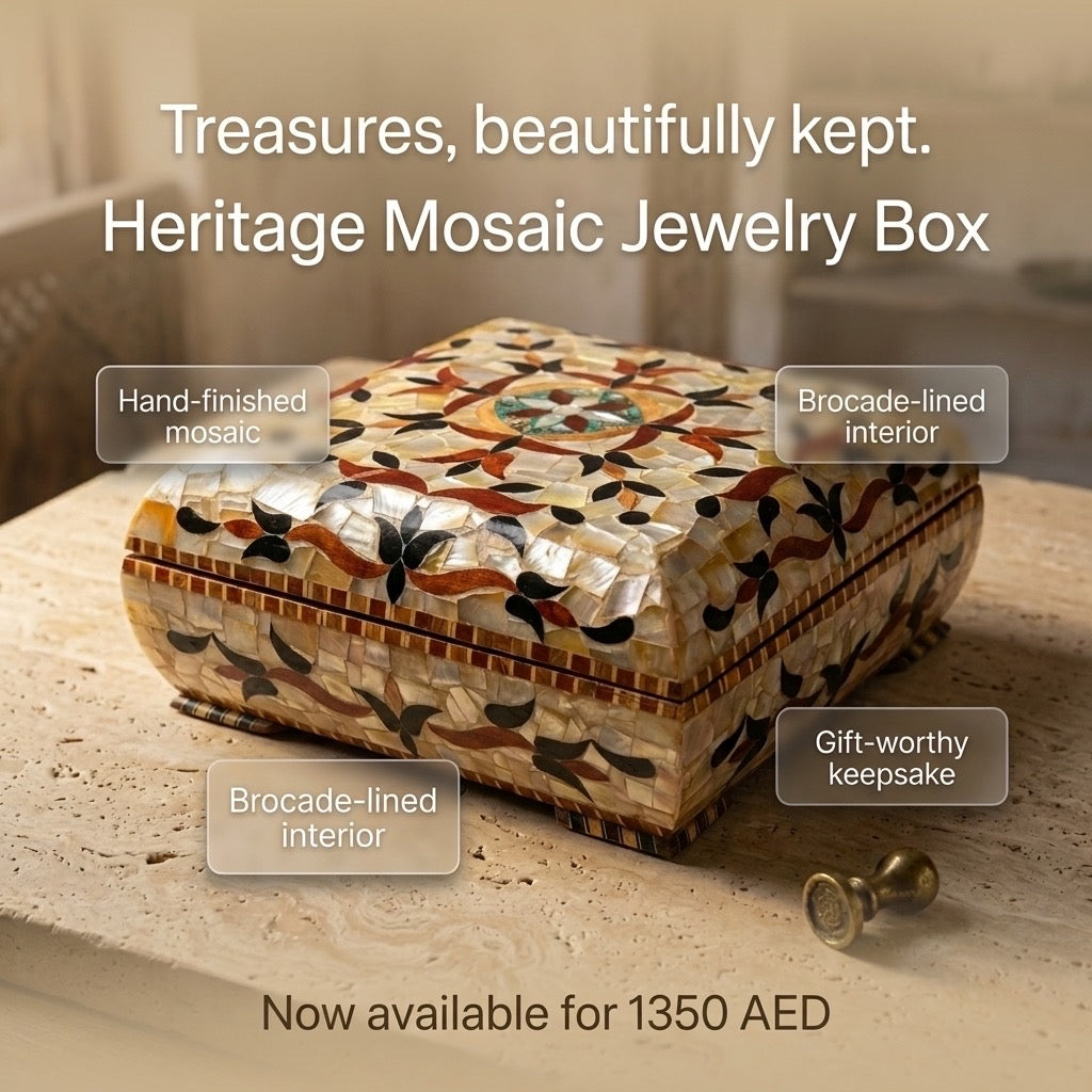 Handmade Jewelry Box – Golden Mother of Pearl