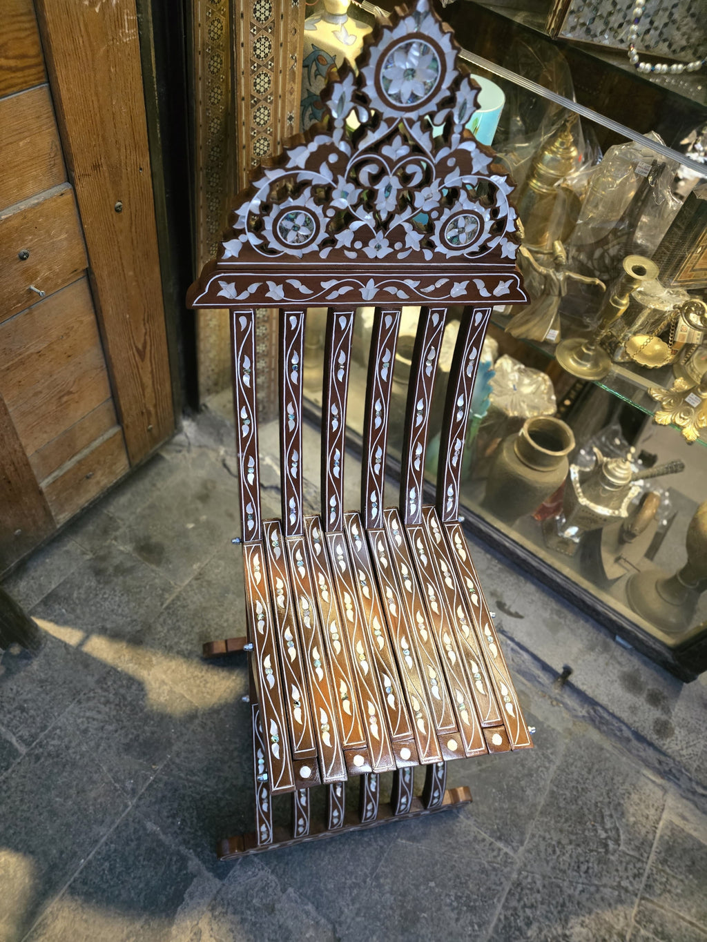 Walnut wood chair