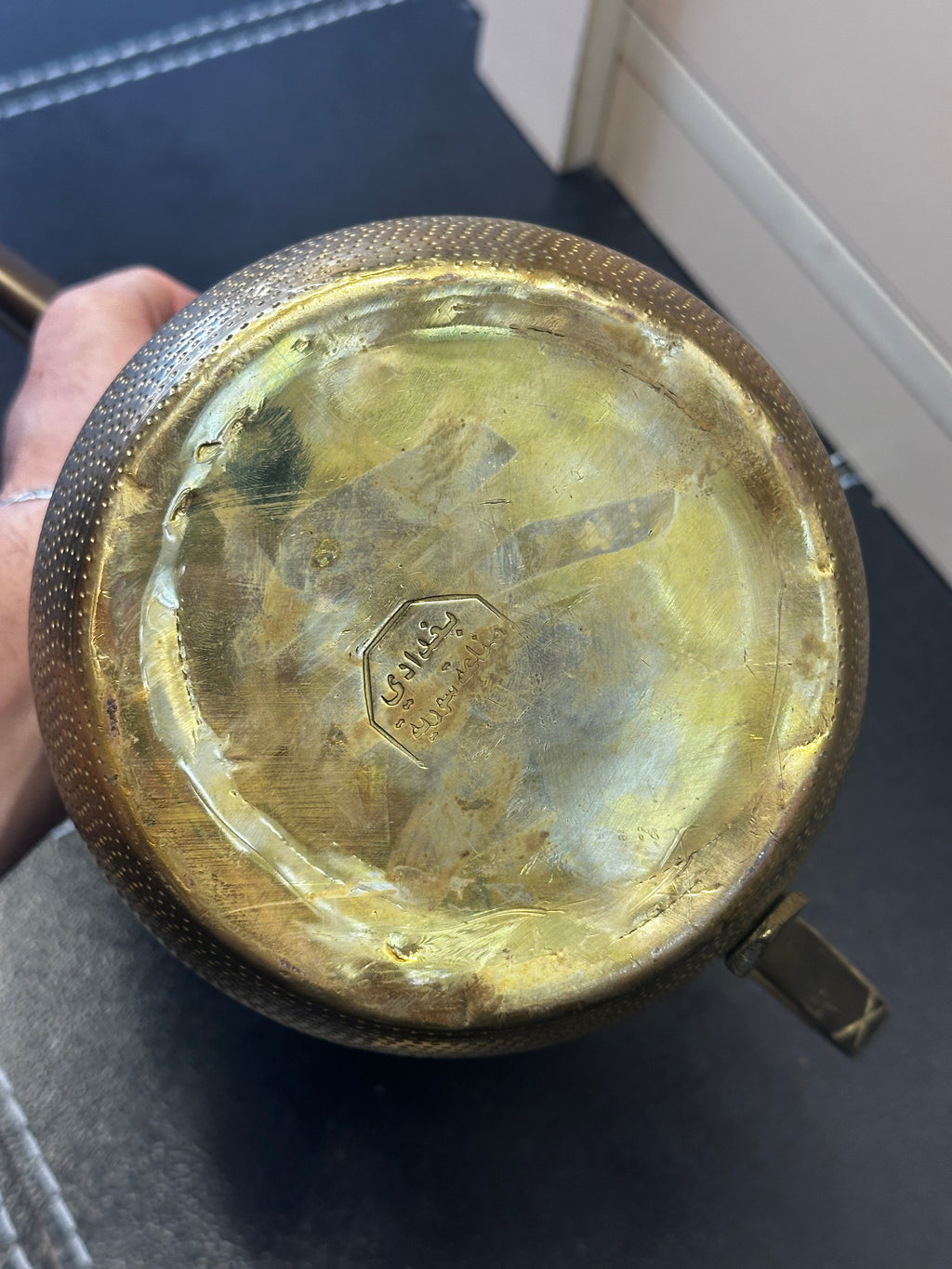 Antique style  Brass Arabic Coffee Dallah – medium (28-14 cm)