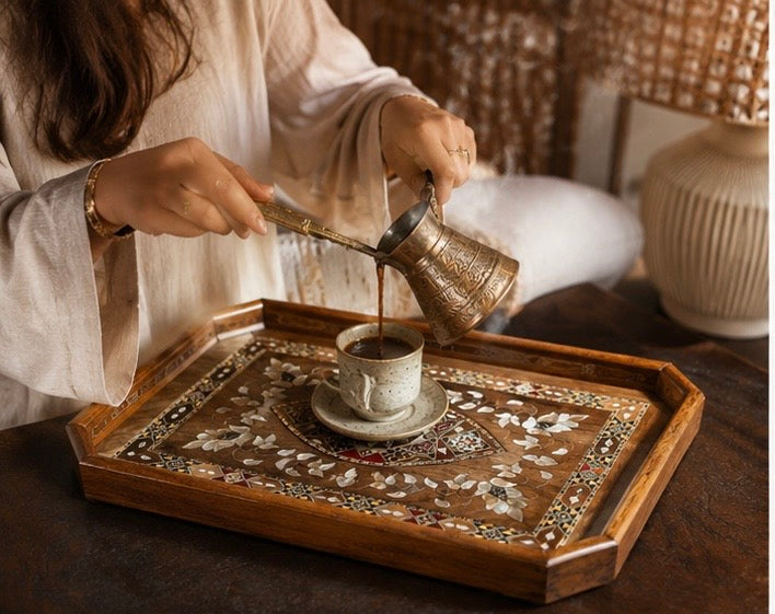 mosaic coffee tray