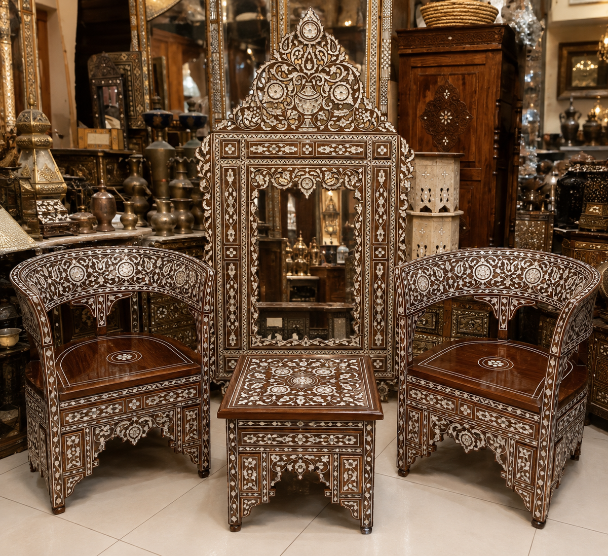 Syrian Mother-of-Pearl Furniture Set