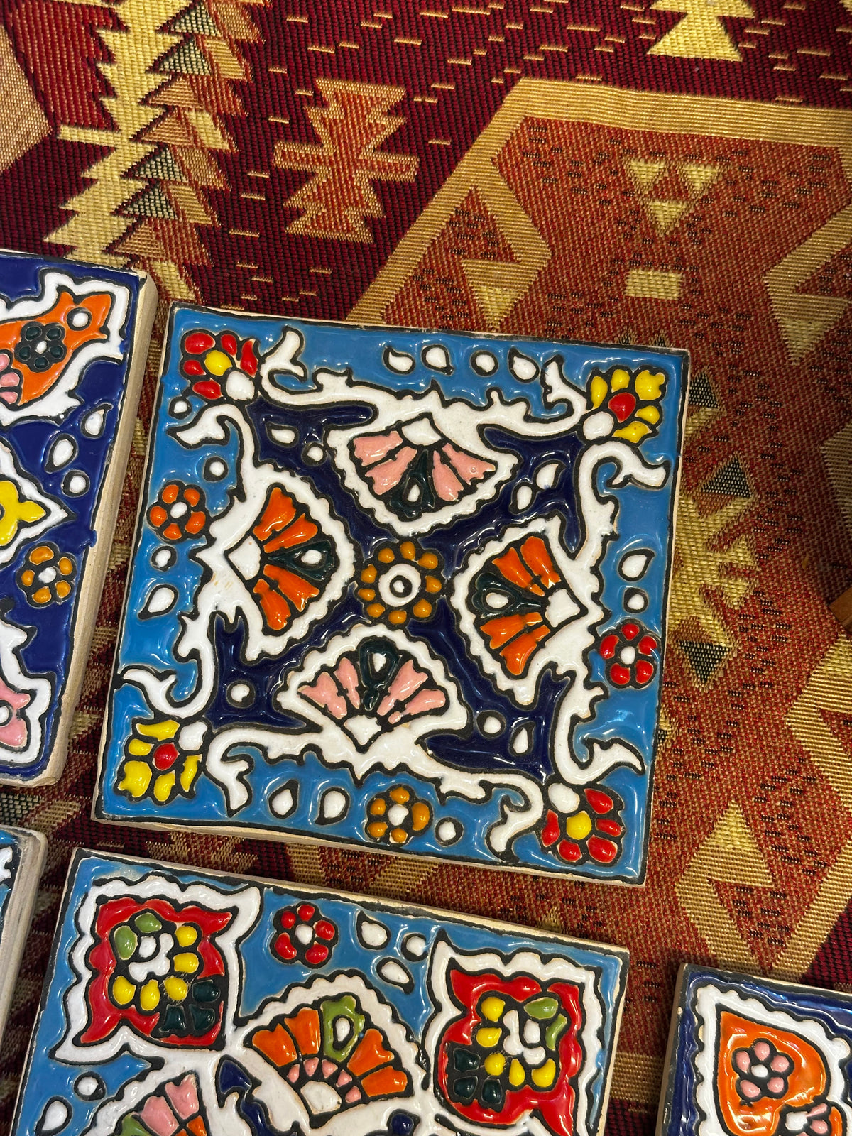 Colorful Iranian Ceramic Coaster