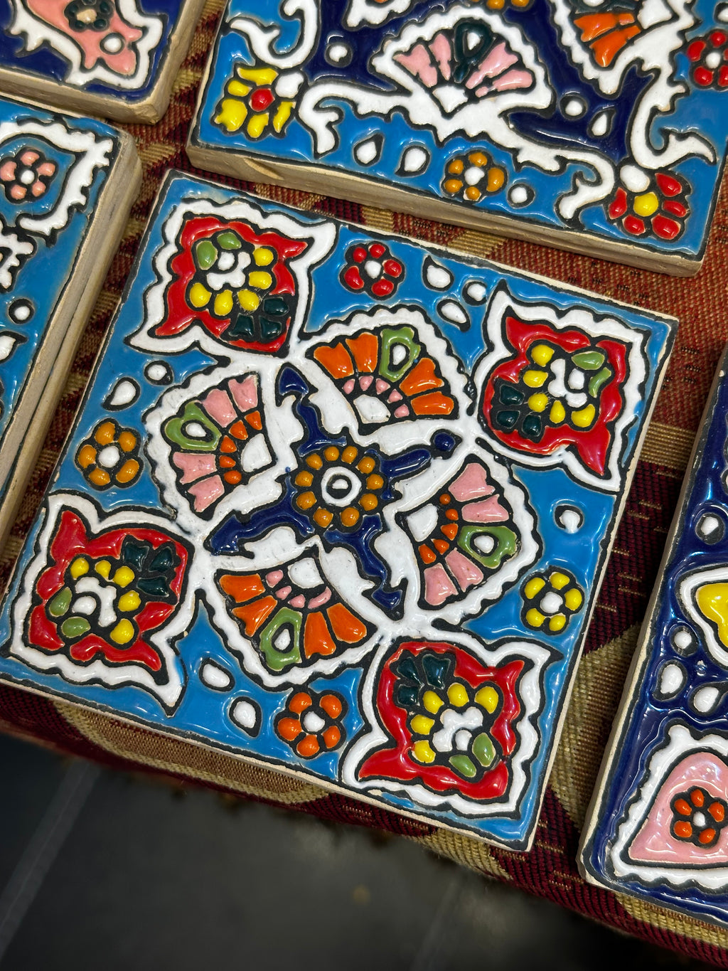 Colorful Iranian Ceramic Coaster