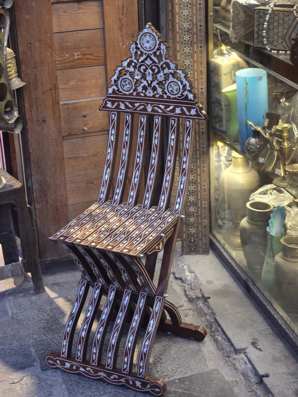 Walnut wood chair