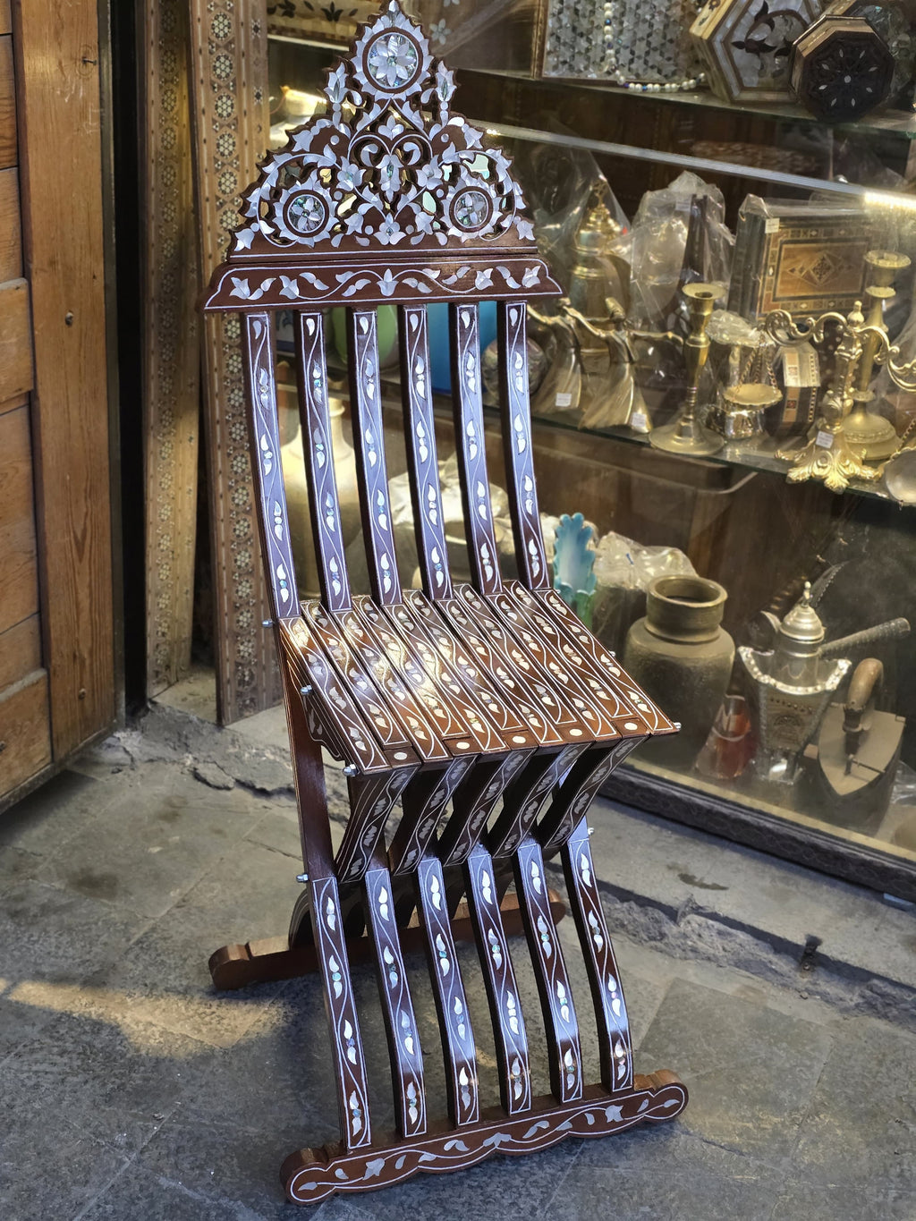 Walnut wood chair