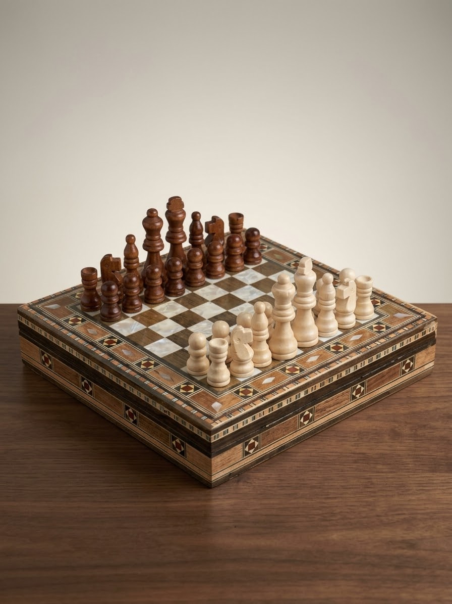 Mosaic Chessboard Set (24×24 cm)