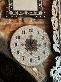 Syrian Mother-of-Pearl & Resin Wall Clock check the availability by WhatsApp +971 56 432 2880