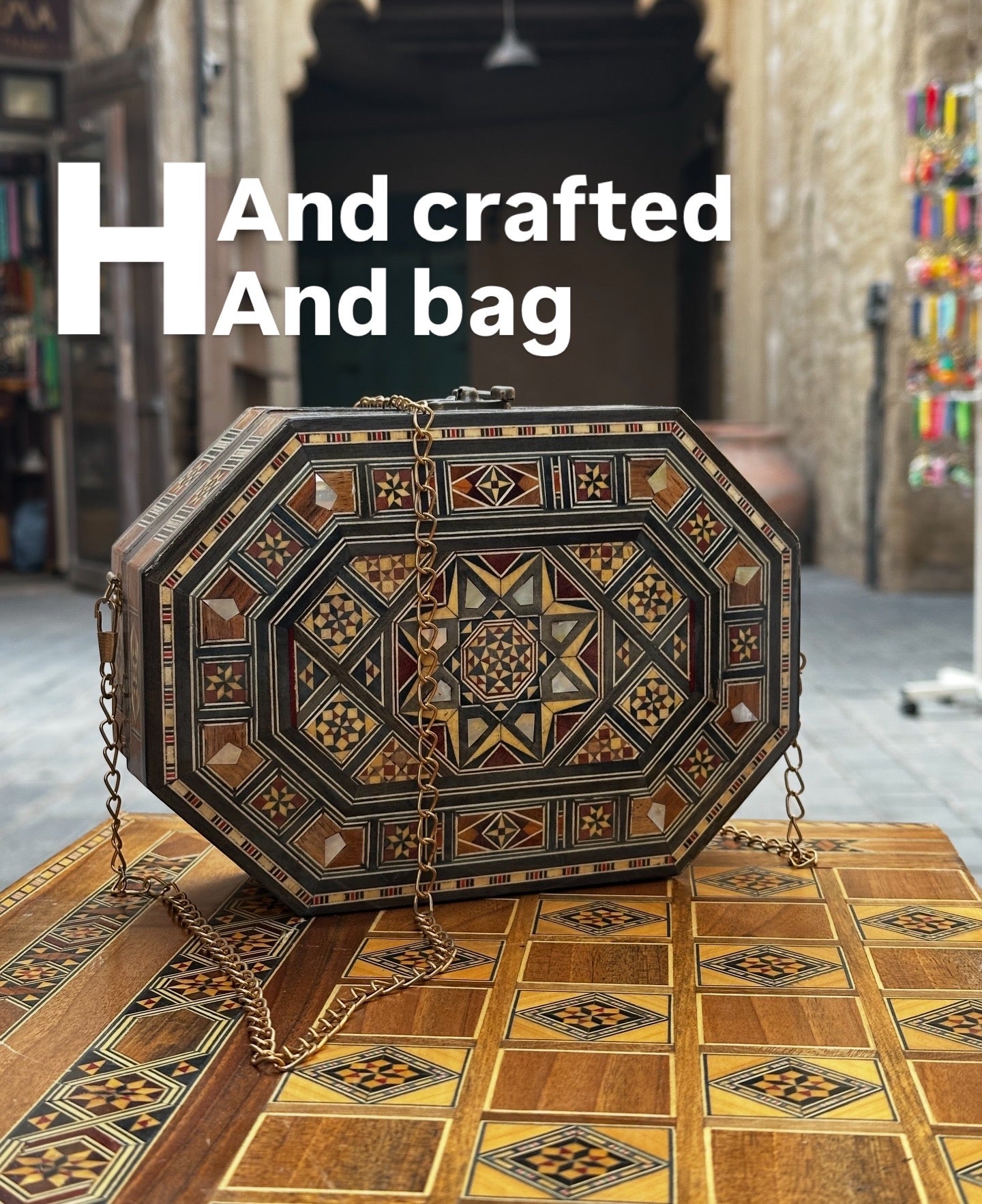 Mosaic hand bag