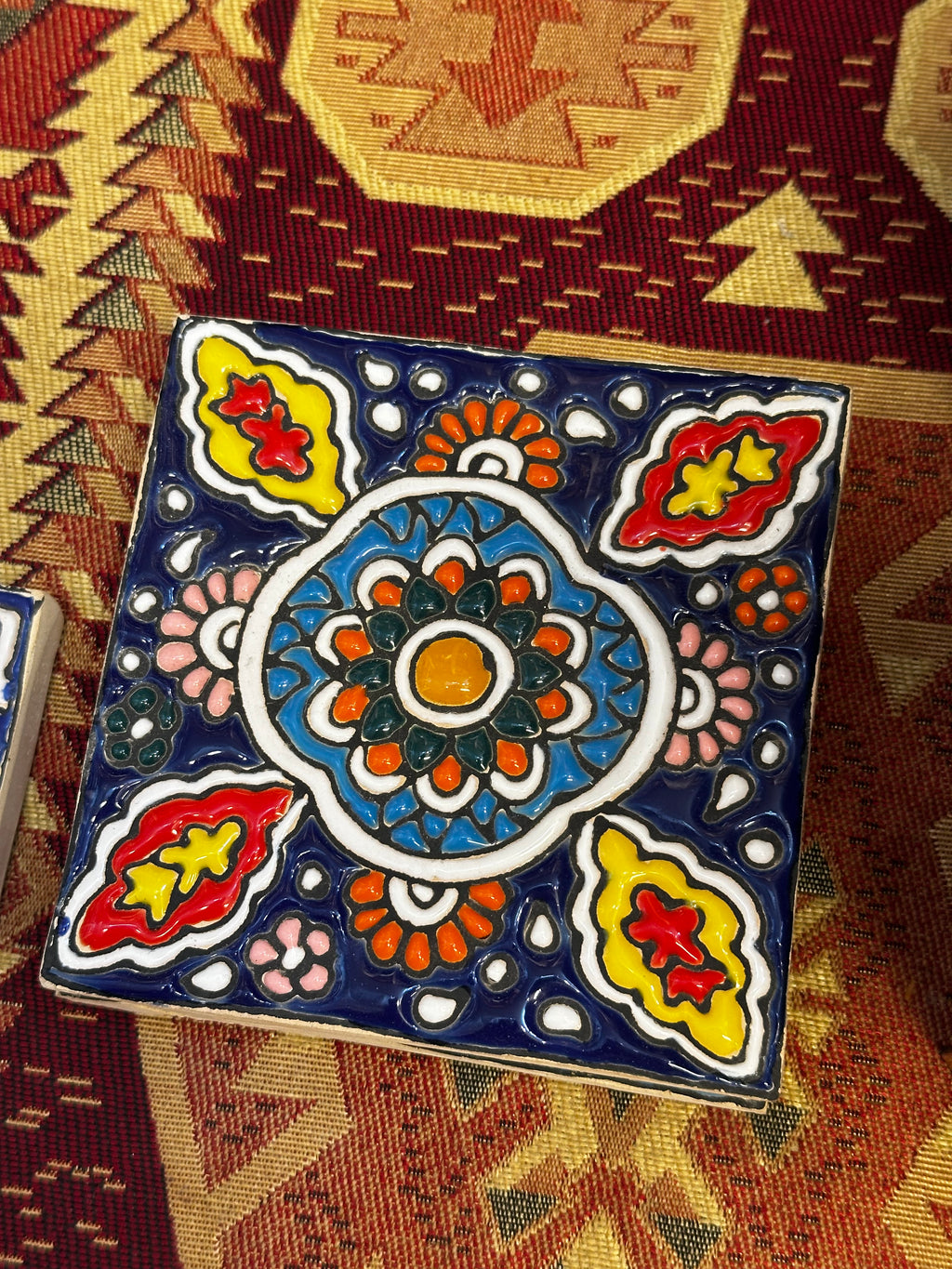 Colorful Iranian Ceramic Coaster