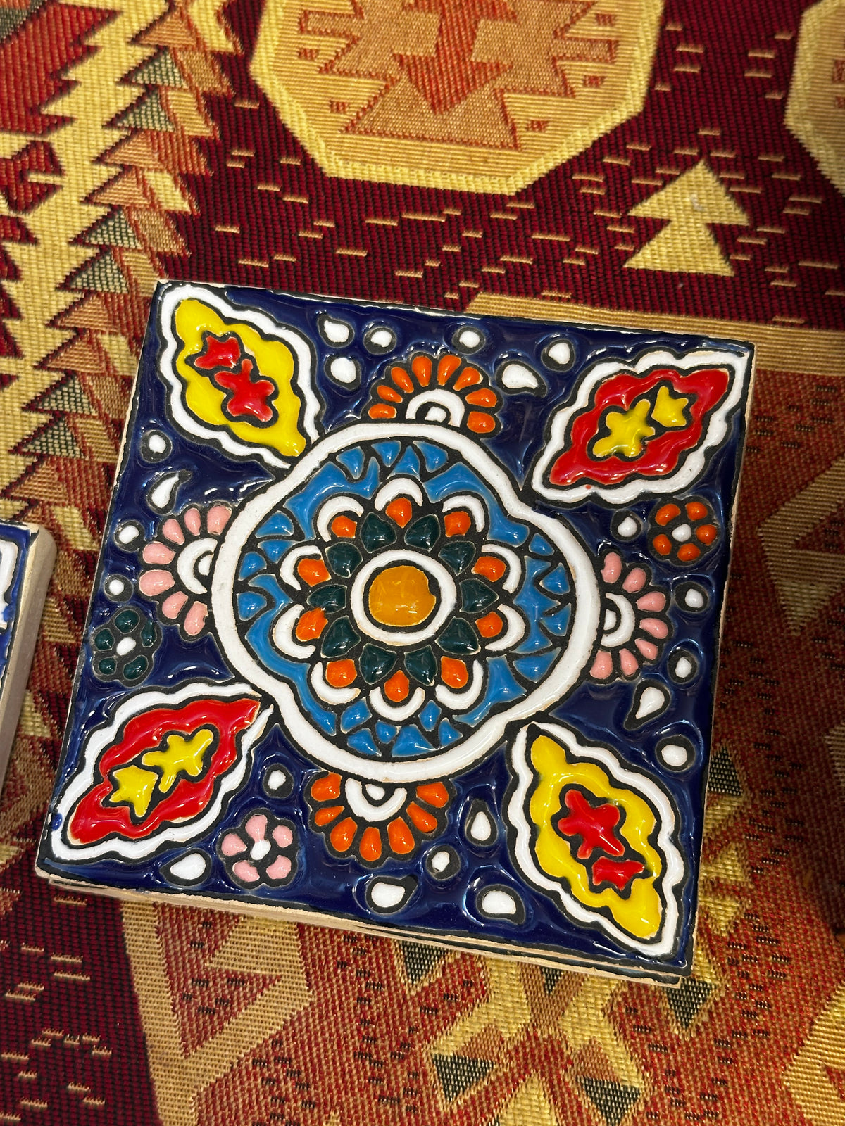 Colorful Iranian Ceramic Coaster