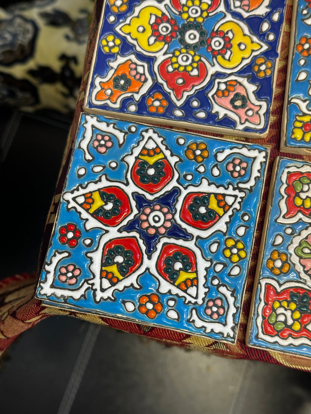 Colorful Iranian Ceramic Coaster
