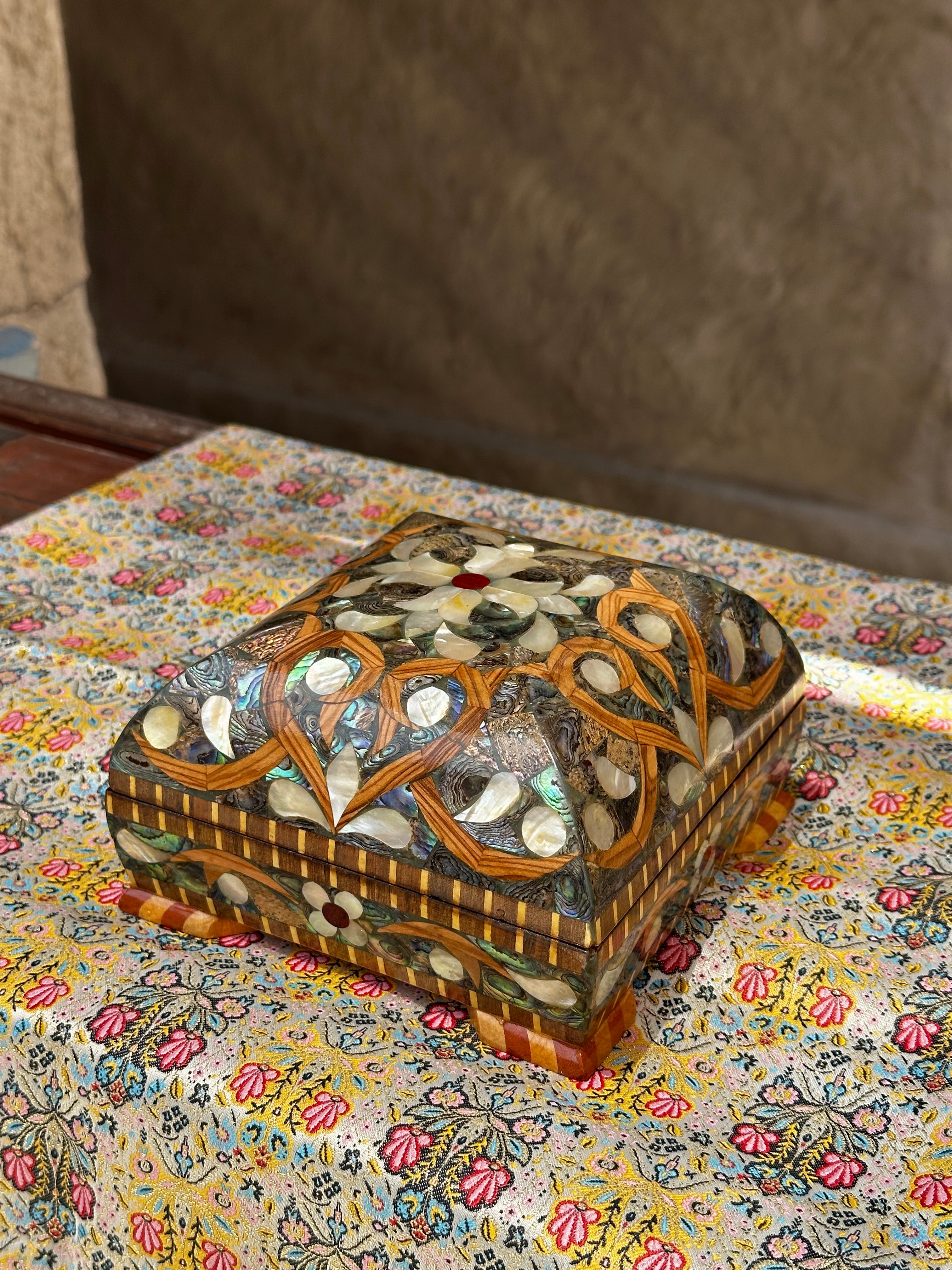 Handmade 16*16 Jewelry Box – Green Mother of Pearl