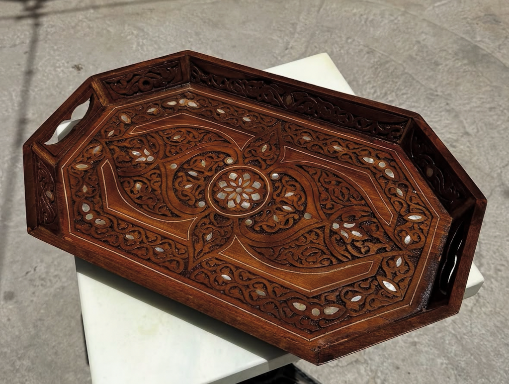 Handmade coffee tray
