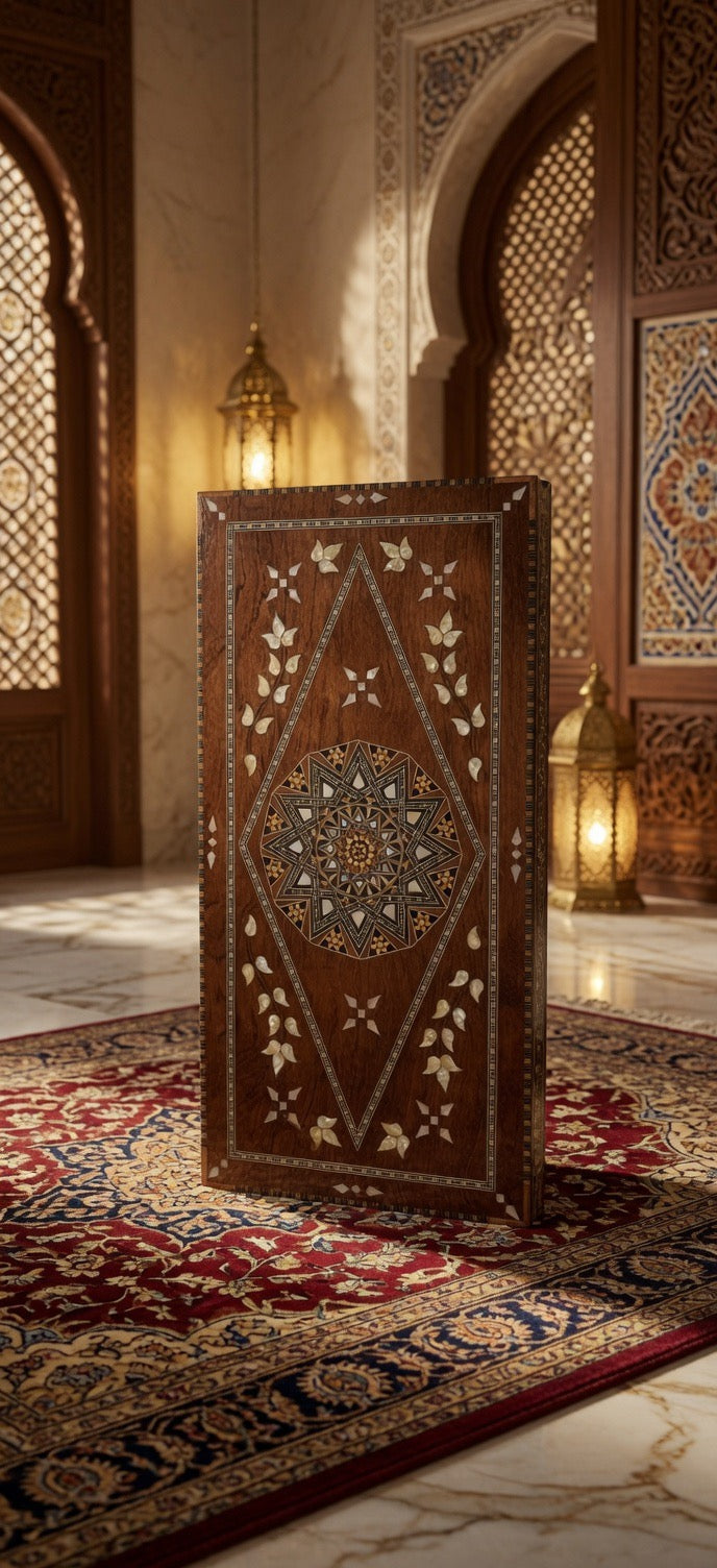 Handmade Damascene Mosaic Backgammon Table