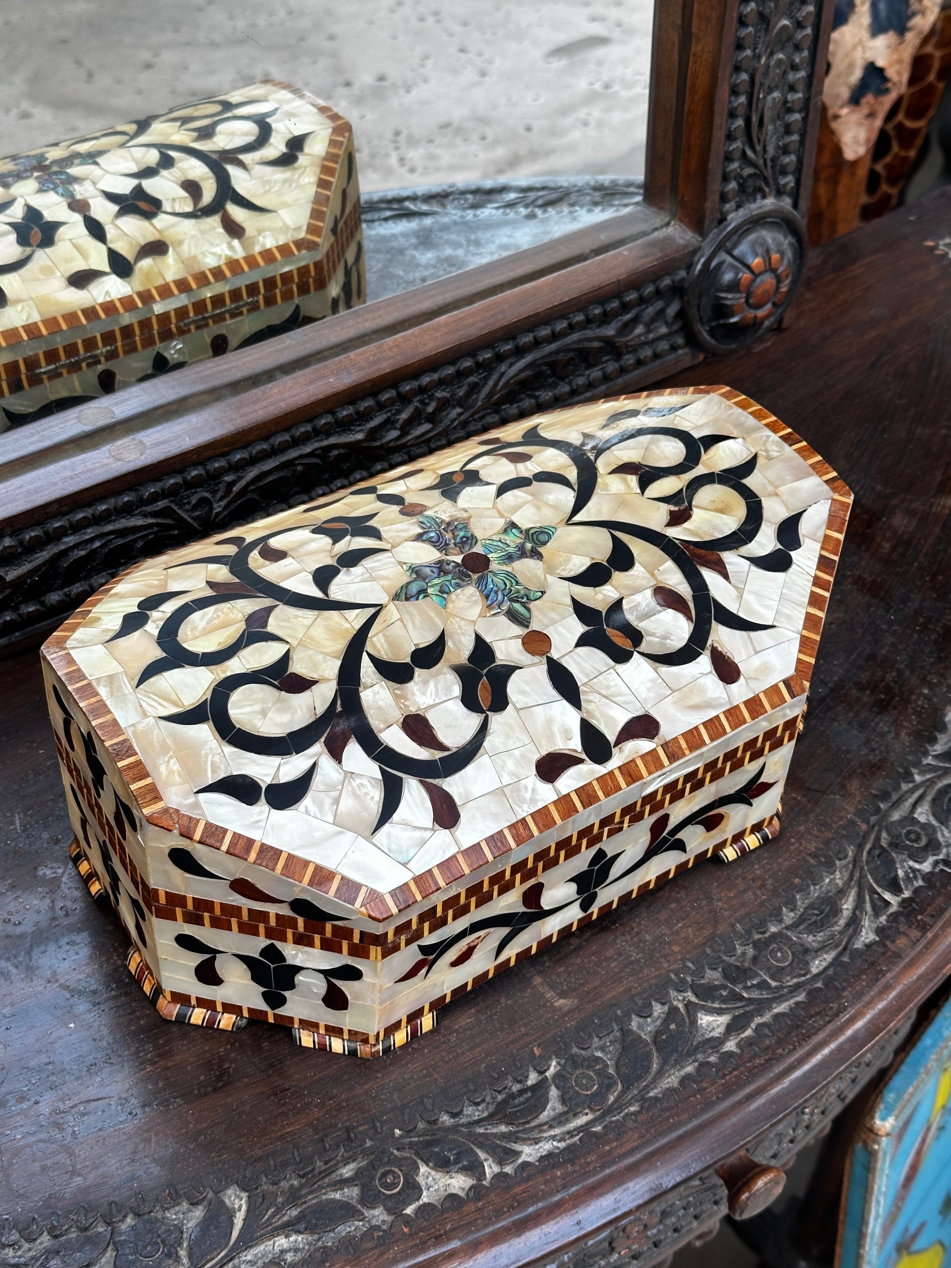 Mother-of-Pearl Jewelry Box