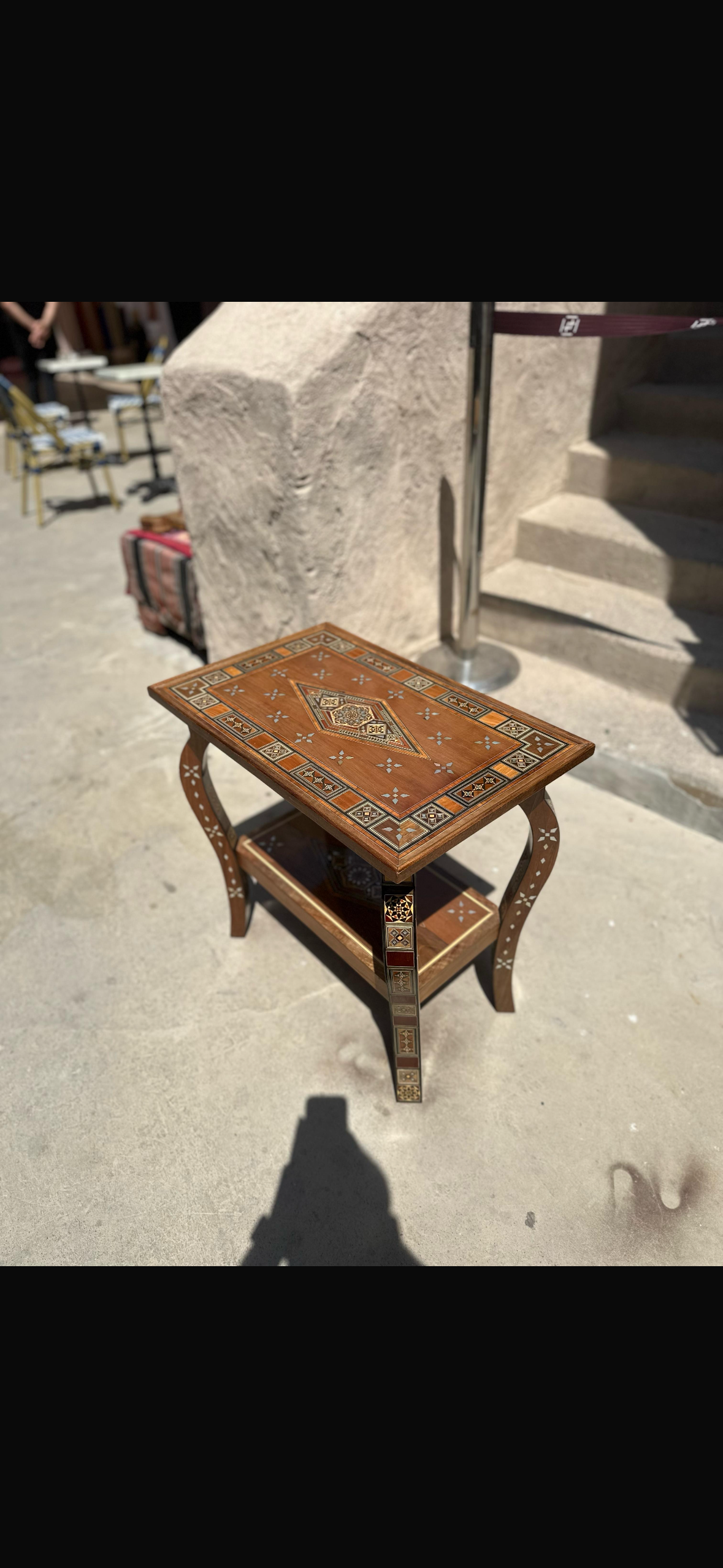 Handmade Mosaic Coffee Table with Mother of Pearl Inlay