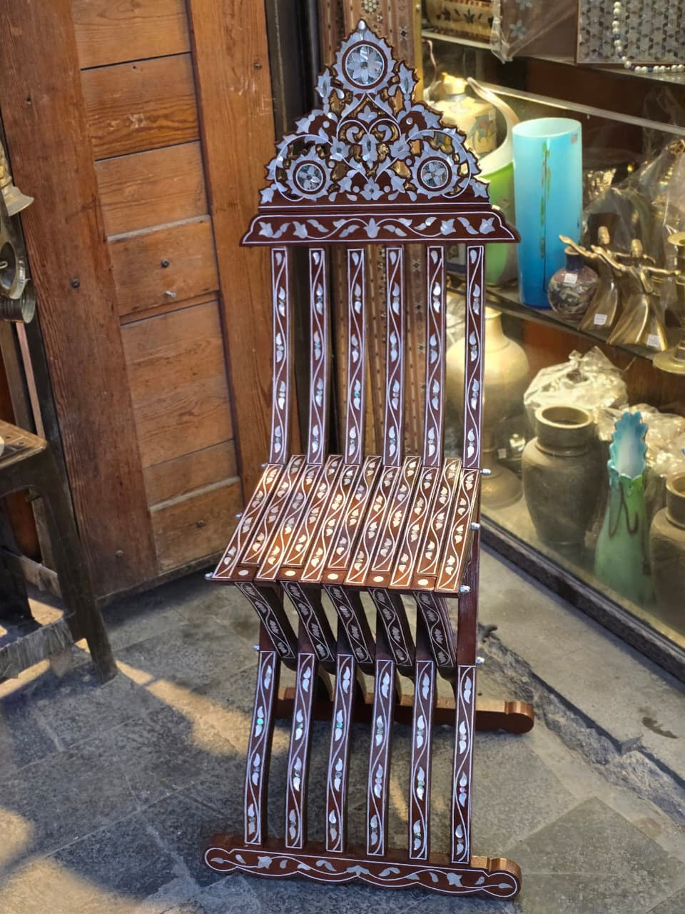 Walnut wood chair
