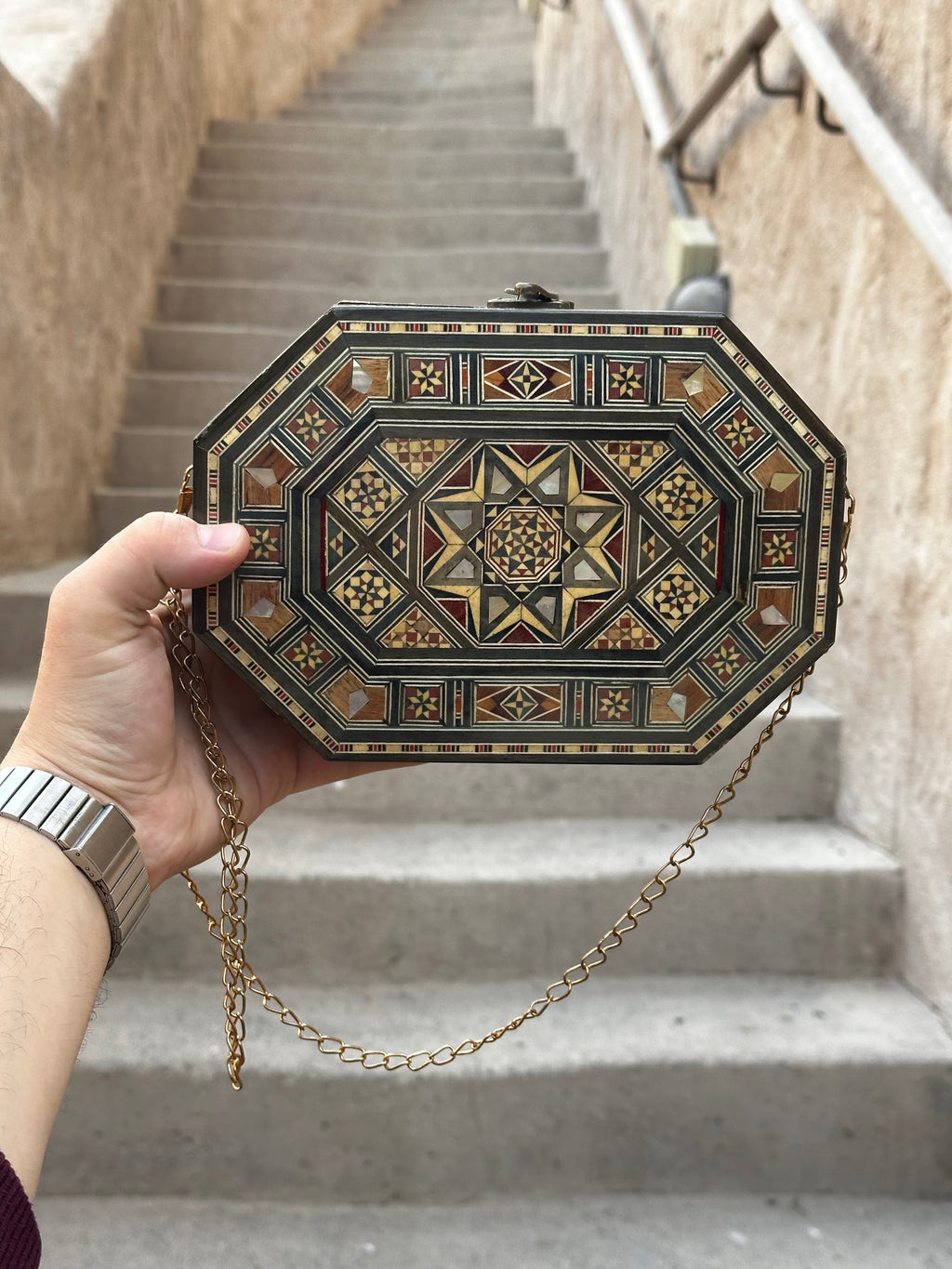 Mosaic hand bag