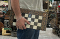 Damascene Mosaic Chess & Backgammon Table – 40 × 40 cm