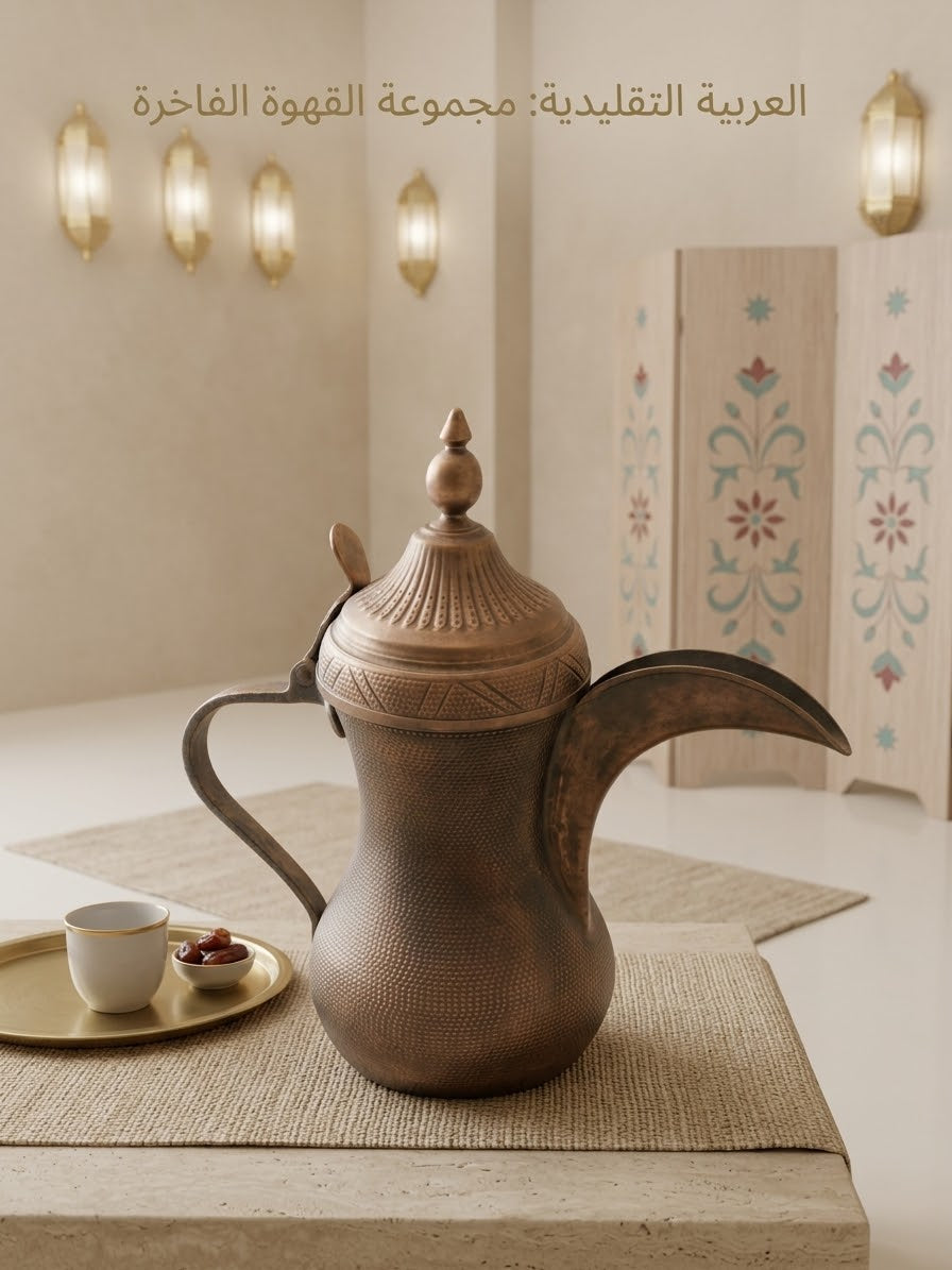 Antique style  Brass Arabic Coffee Dallah – medium (28-14 cm)