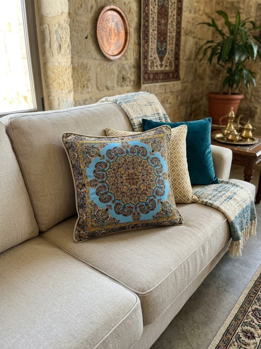 أغطية وسائد (كوشن كفر) بتصميم تراثي شرقي - 45×45 سم
Oriental Persian Style Decorative Cushion Cover Set - 45x45 cm
