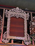 Tiny details Syrian Mother-of-Pearl Mirror – Walnut Wood & Tin Inlay