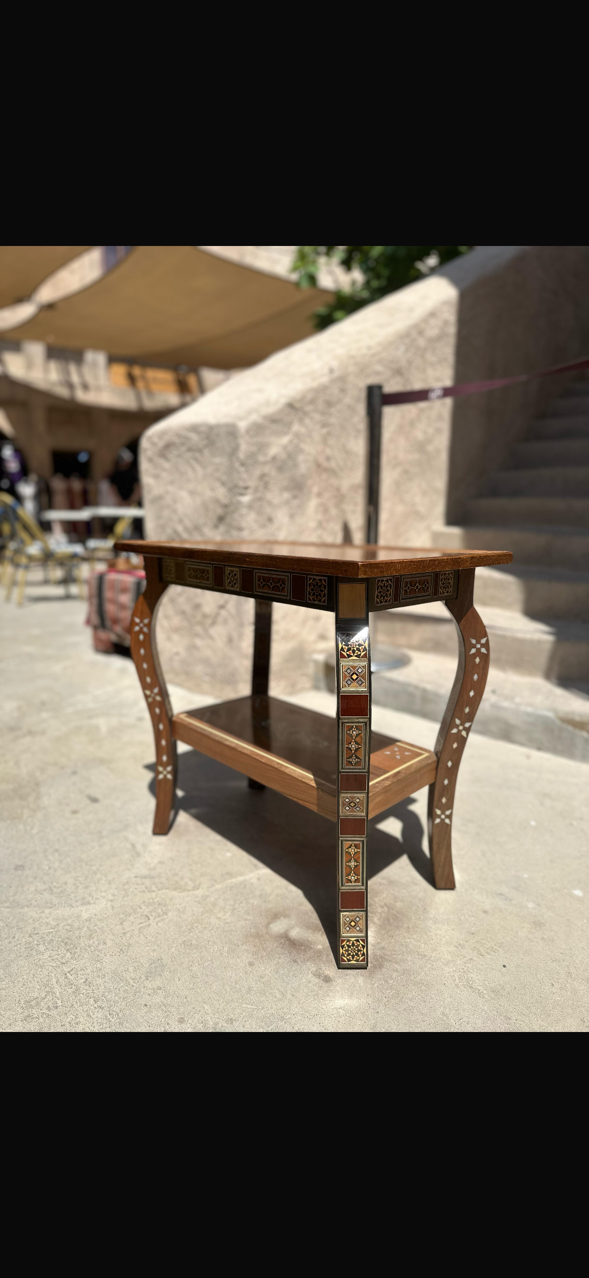Handmade Mosaic Coffee Table with Mother of Pearl Inlay