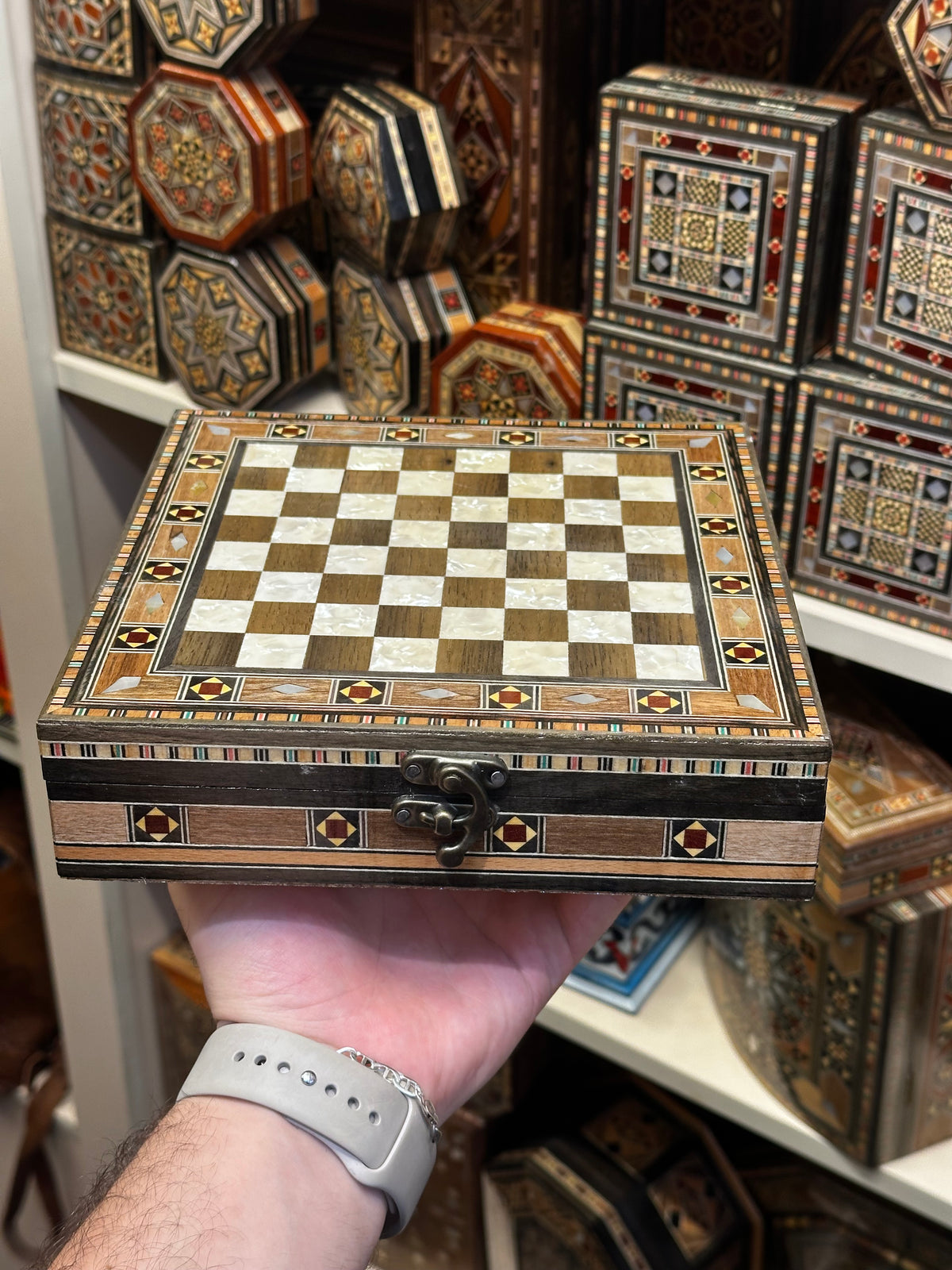 Mosaic Chessboard Set (24×24 cm)