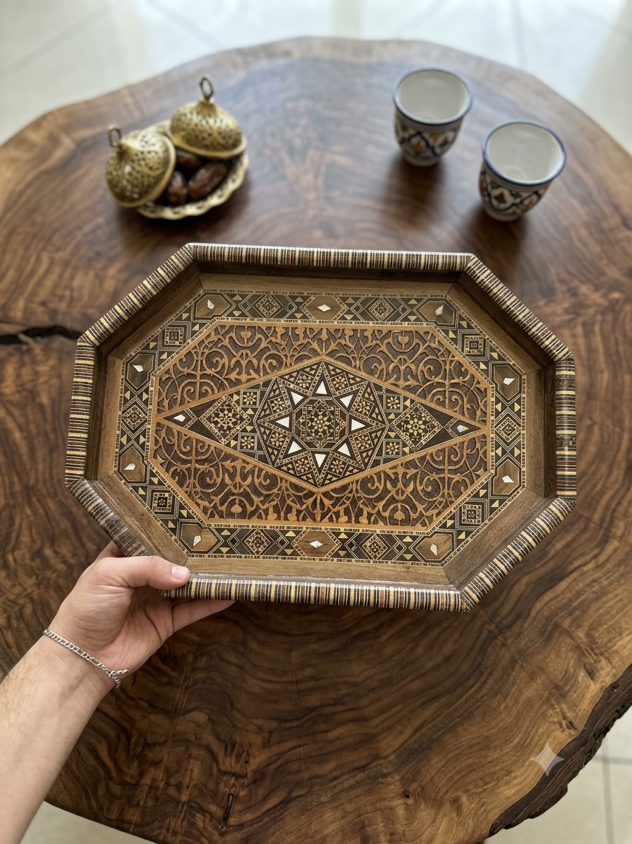 Hand made coffee tray