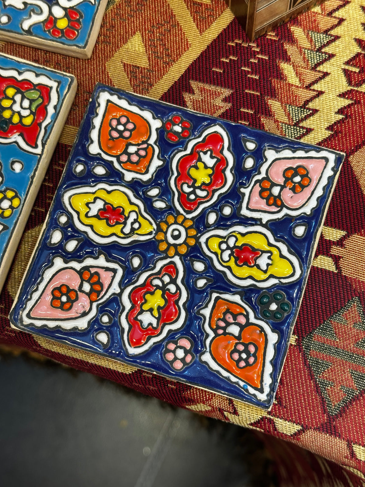 Colorful Iranian Ceramic Coaster