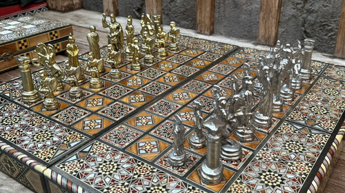 Add a metal chess pices fit on 40*4-50*50 cm chessboard