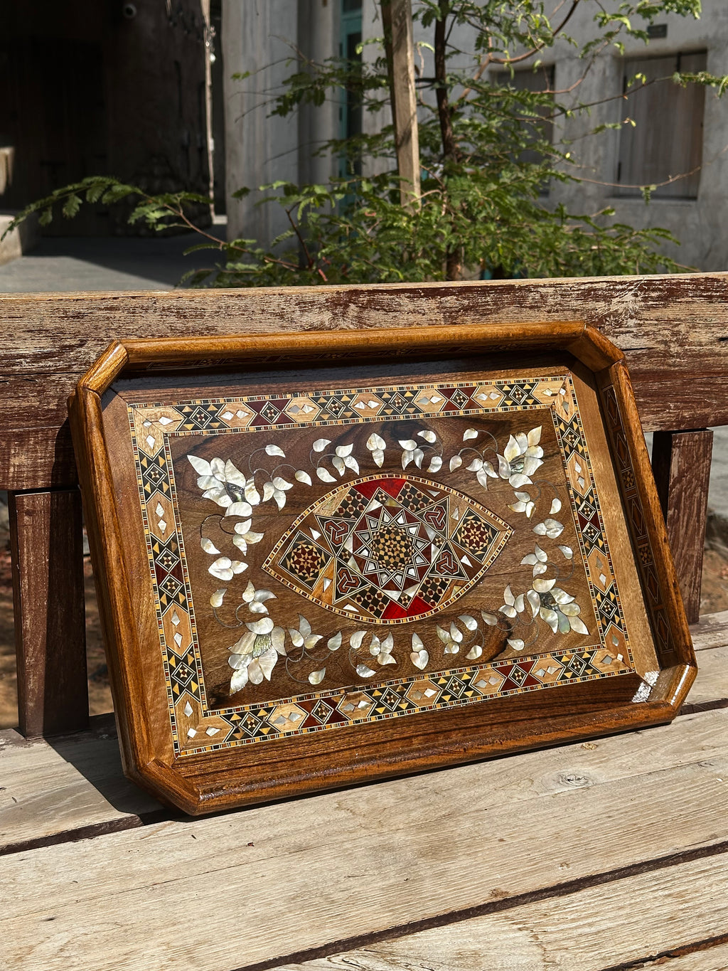 mosaic coffee tray