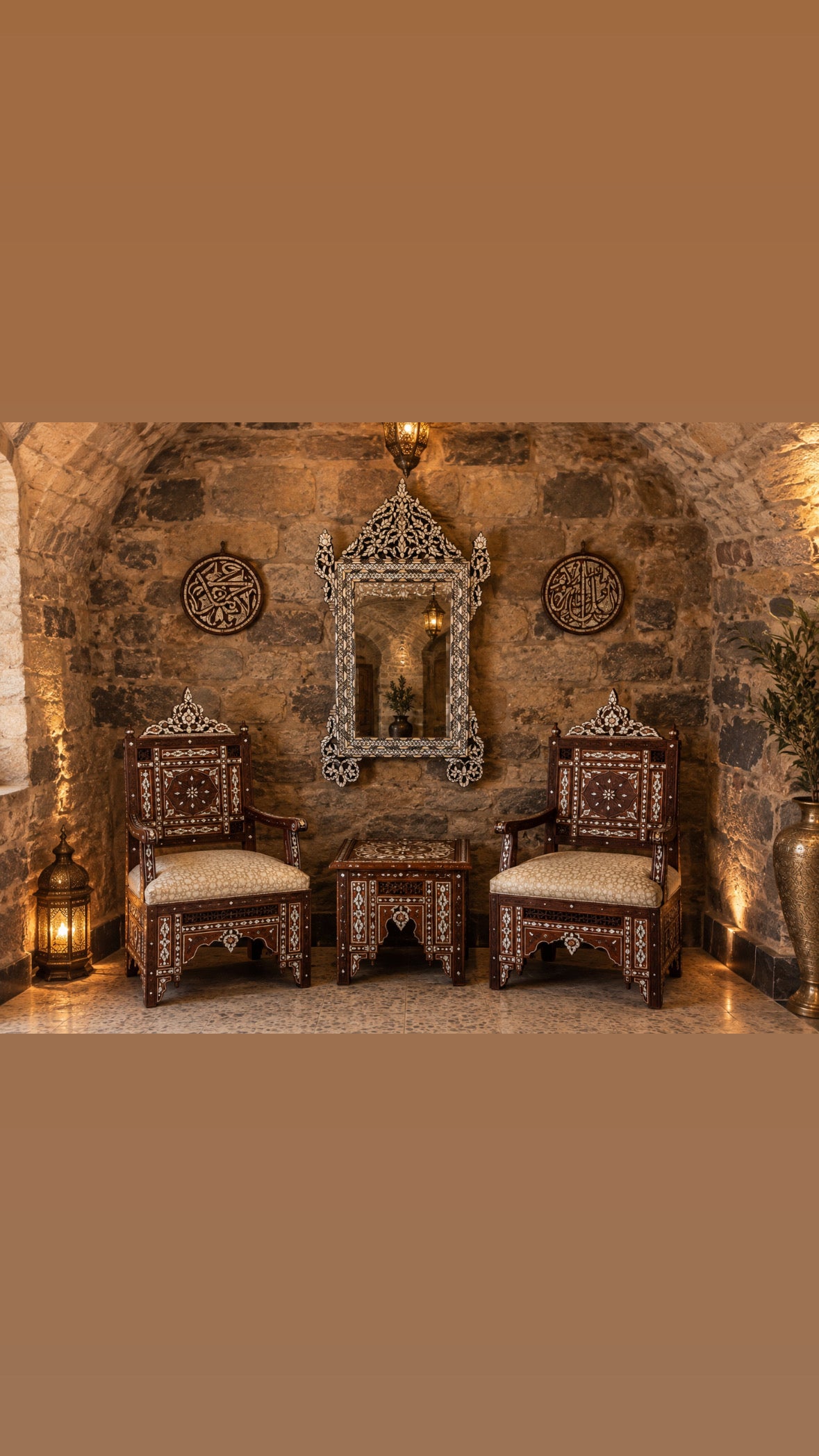 Fatimi Syrian Mother-of-Pearl Furniture Set