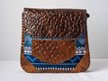 Syrian Handmade Leather Bag &Damasks fabric